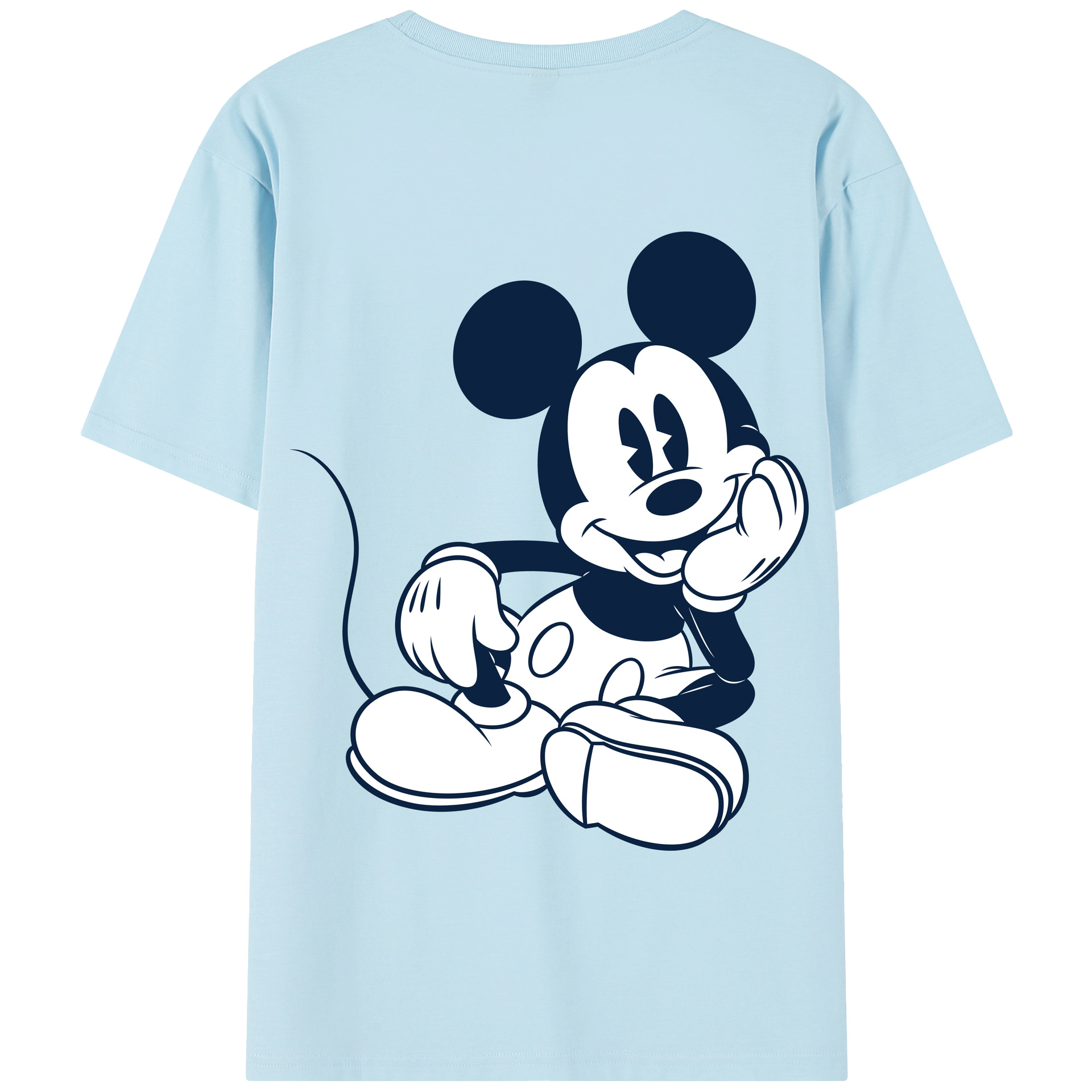 （画像用） ミッキーマウス Mickey Mouse 綿100％半袖Tシャツ（背面プリント）